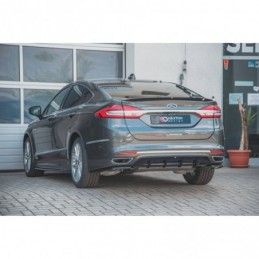 Maxton Rear Valance Ford Mondeo Vignale Mk5 Facelift Gloss Black, FORD