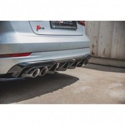 Maxton Rear Valance Audi S3 Sedan 8V Facelift Gloss Black, A3/S3/RS3 8V