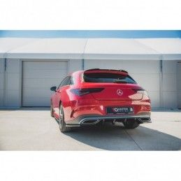 Maxton Rear Valance Mercedes-Benz CLA Shooting Brake AMG-Line X118 Gloss Black, MERCEDES