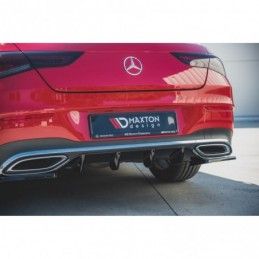 Maxton Rear Valance Mercedes-Benz CLA Shooting Brake AMG-Line X118 Gloss Black, MERCEDES