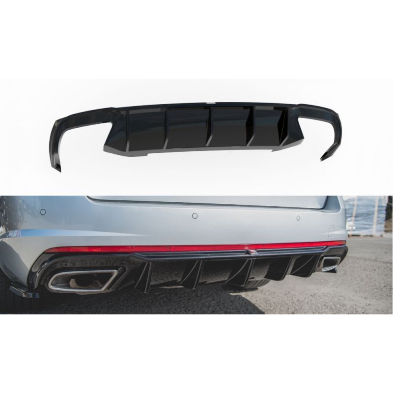 Maxton Rear Valance V.2 Skoda Octavia RS Mk3 / Mk3 FL Hatchback / Estate Gloss Black \ Gasoline, SKODA