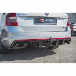 Maxton Rear Valance V.2 Skoda Octavia RS Mk3 / Mk3 FL Hatchback / Estate Gloss Black \ Gasoline, SKODA