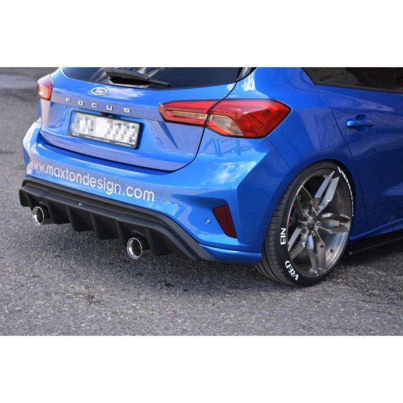 Maxton Rear Valance With Exhaust Ford Focus ST-Line Mk4 Gloss Black \ Multibras, FORD