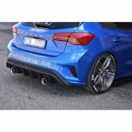 Maxton Rear Valance With Exhaust Ford Focus ST-Line Mk4 Gloss Black \ Poutre de torsion, FORD