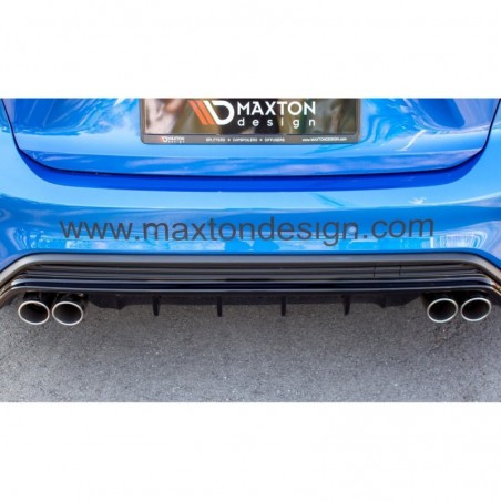 Maxton Rear Valance with Exhaust Ford Focus MK4 St-line Gloss Black \ Poutre de torsion, FORD