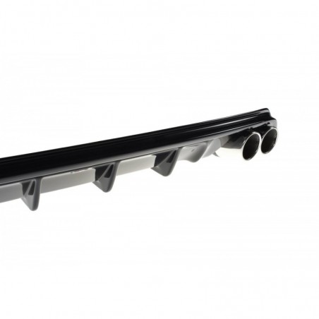 Maxton Rear Valance with Exhaust Ford Focus MK4 St-line Gloss Black \ Multibras, FORD