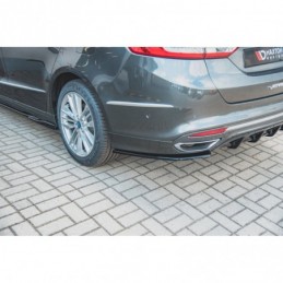 Maxton Rear Side Splitters Ford Mondeo Vignale Mk5 Facelift Gloss Black, FORD