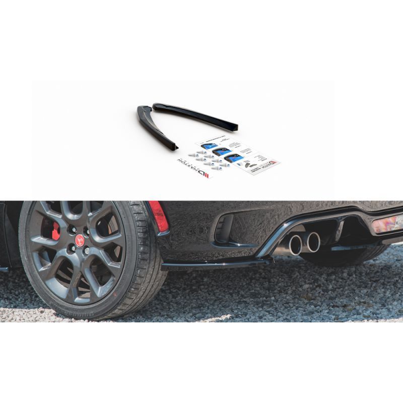 Maxton Rear Side Splitters Fiat 124 Spider Abarth Gloss Black, FIAT