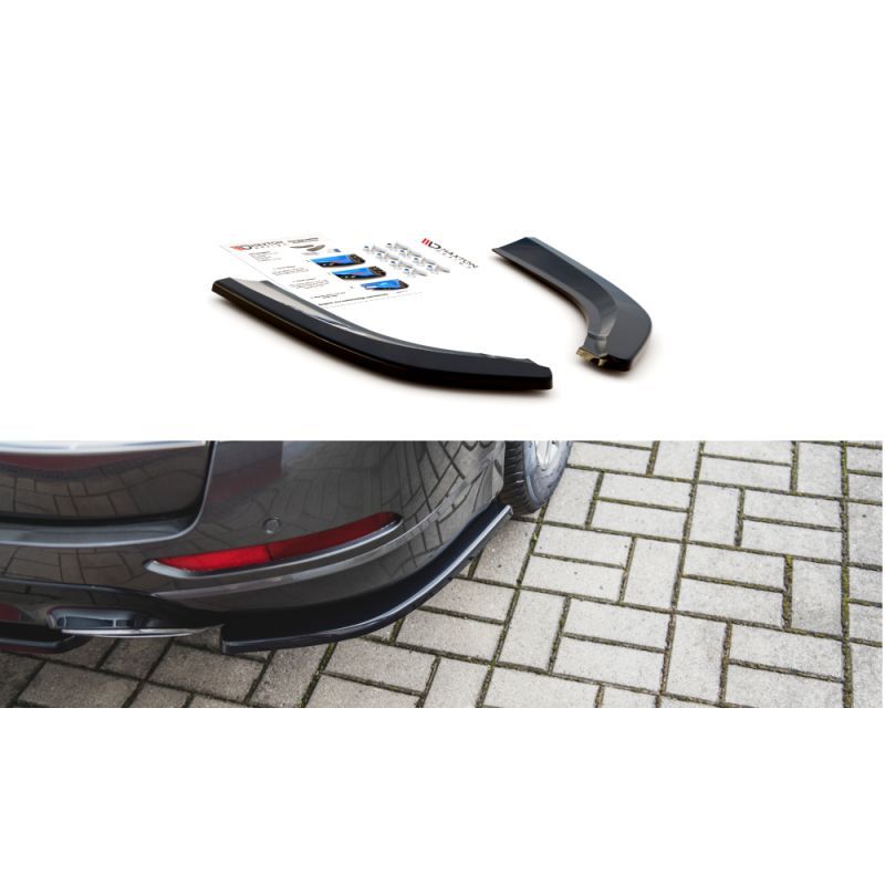 Maxton Rear Side Splitters Ford S-Max Vignale Mk2 Facelift Gloss Black, FORD