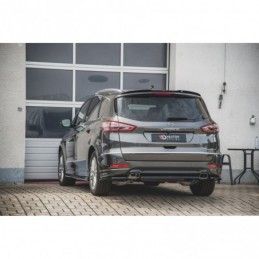 Maxton Rear Side Splitters Ford S-Max Vignale Mk2 Facelift Gloss Black, FORD