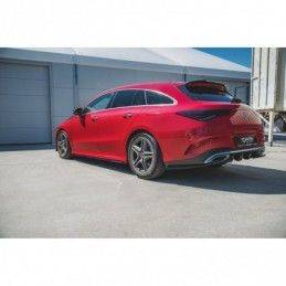 Maxton Rear Side Splitters Mercedes-Benz CLA Shooting Brake AMG-Line X118 Gloss Black, MERCEDES