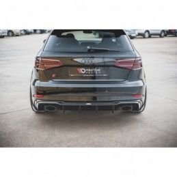 Maxton Rear Side Splitters V.2 Audi RS3 8V Sportback Facelift Gloss Black, A3/S3/RS3 8V