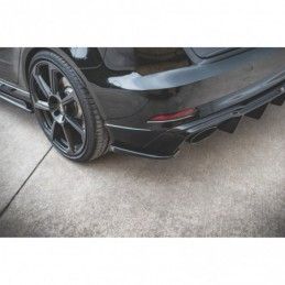 Maxton Rear Side Splitters V.2 Audi RS3 8V Sportback Facelift Gloss Black, A3/S3/RS3 8V