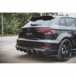 Maxton Rear Side Splitters V.2 Audi RS3 8V Sportback Facelift Gloss Black, A3/S3/RS3 8V