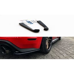 Maxton Rear Side Splitters Ford Mustang Mk. 6 Facelift Gloss Black, FORD