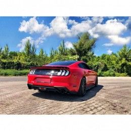 Maxton Rear Side Splitters Ford Mustang Mk. 6 Facelift Gloss Black, FORD