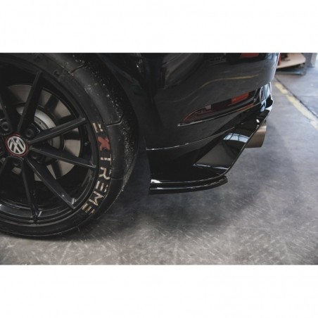 Maxton Rear Side Splitters VW Golf 7 GTI TCR Gloss Black, Golf 7