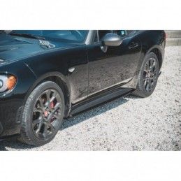 Maxton Side Skirts Diffusers Fiat 124 Spider Abarth Gloss Black, FIAT