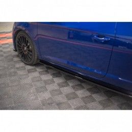 Maxton Side Skirts Diffusers Seat Leon Cupra / FR SC Mk3 / Mk3 FL Gloss Black, Leon Mk3 FR