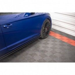 Maxton Side Skirts Diffusers Seat Leon Cupra / FR SC Mk3 / Mk3 FL Gloss Black, Leon Mk3 FR