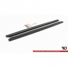 Maxton Side Skirts Diffusers Seat Leon Cupra / FR SC Mk3 / Mk3 FL Gloss Black, Leon Mk3 FR