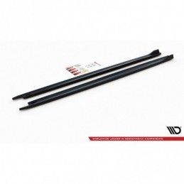 Maxton Side Skirts Diffusers V.1 Skoda Octavia Mk4 Gloss Black, SKODA