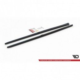 Maxton Side Skirts Diffusers V.2 Audi S3 / A3 S-Line Sedan 8V Facelift Gloss Black, A3/S3/RS3 8V