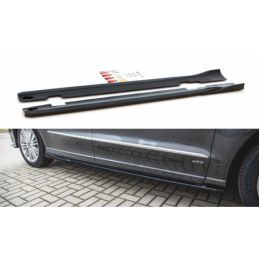 Maxton Side Skirts Diffusers Ford S-Max Mk2 Facelift Gloss Black, FORD