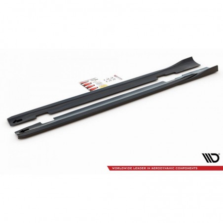 Maxton Side Skirts Diffusers Ford S-Max Mk2 Facelift Gloss Black, FORD