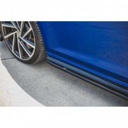 Maxton Side Skirts Diffusers V.4 VW Golf 7 R / R-Line Facelift Gloss Black, Golf 7