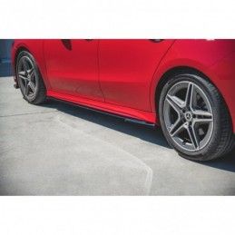 Maxton Side Skirts Diffusers Mercedes-Benz CLA AMG-Line C118 Gloss Black, MERCEDES