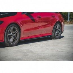 Maxton Side Skirts Diffusers Mercedes-Benz CLA AMG-Line C118 Gloss Black, MERCEDES