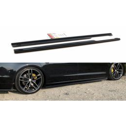 Maxton Side Skirts Diffusers Audi A8 Long D4 Gloss Black, A8/S8 D4