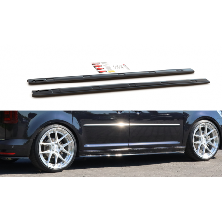 Maxton Side Skirts Diffusers Volkswagen Caddy Mk. 4 Gloss Black, Caddy