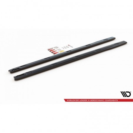 Maxton Side Skirts Diffusers Volkswagen Caddy Mk. 4 Gloss Black, Caddy