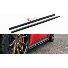 Maxton Side Skirts Diffusers Ford Mustang Mk. 6 Facelift Gloss Black, FORD