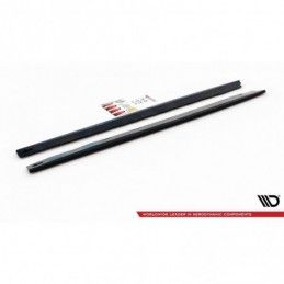 Maxton Side Skirts Diffusers Ford Mustang Mk. 6 Facelift Gloss Black, FORD