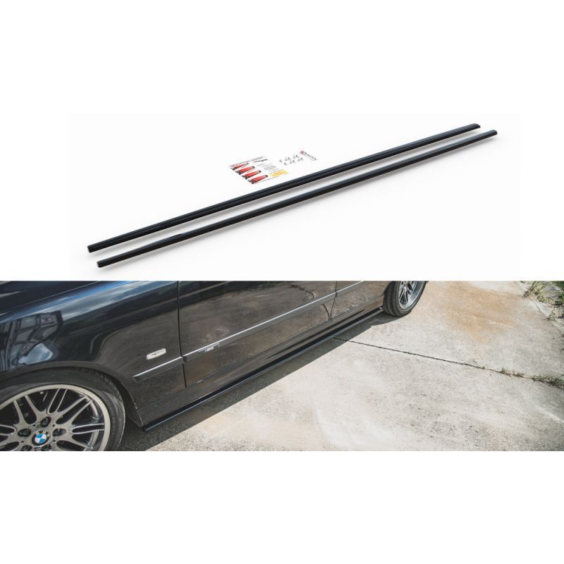 Maxton Side Skirts Diffusers BMW M5 E39 Gloss Black, MAXTON DESIGN