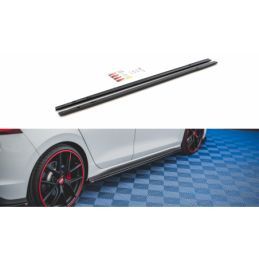 Maxton Side Skirts Diffusers Volkswagen Golf 8 GTI Gloss Black, MAXTON DESIGN