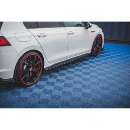 Maxton Side Skirts Diffusers Volkswagen Golf 8 GTI Gloss Black, MAXTON DESIGN