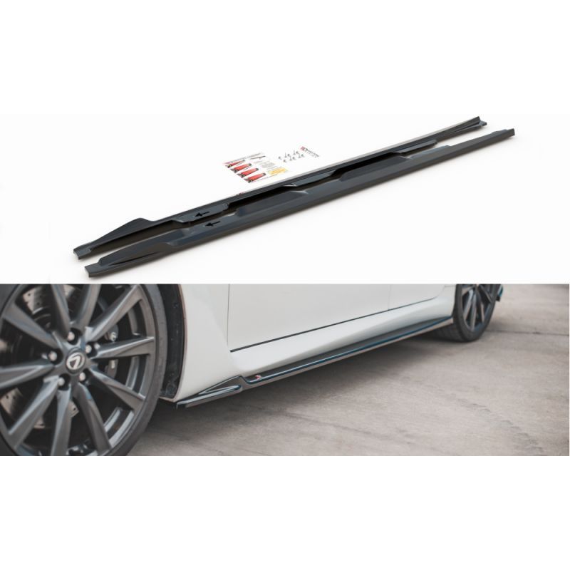 Maxton Side Skirts Diffusers Lexus IS F Mk2 Gloss Black, MAXTON DESIGN