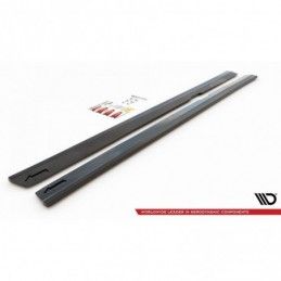 Maxton Side Skirts Diffusers V.2 Volvo S60/V60 R-Design Mk3 Gloss Black, MAXTON DESIGN