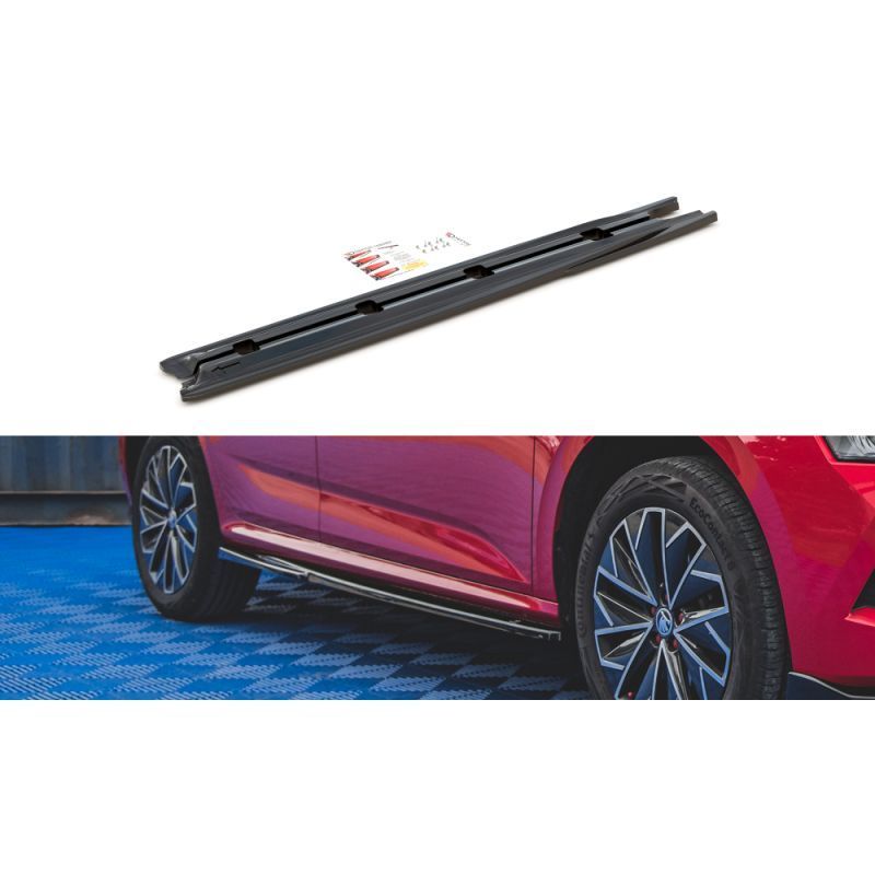 Maxton Side Skirts Diffusers Skoda Kamiq Gloss Black, MAXTON DESIGN