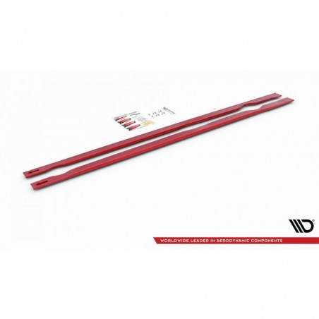 Maxton Side Skirts Diffusers VW Golf 7 GTI TCR RED, Golf 7