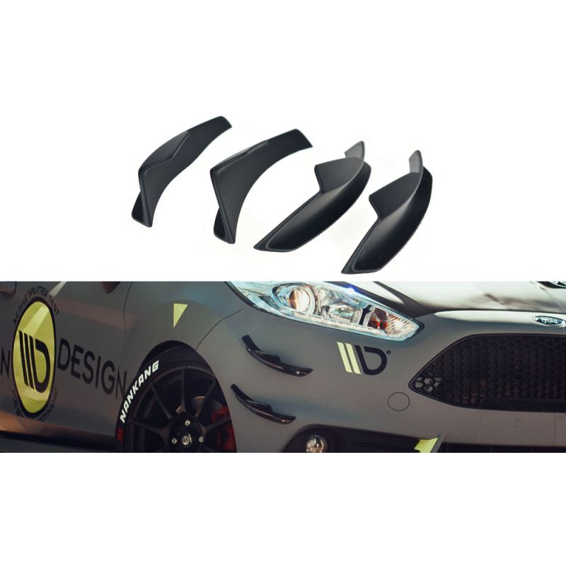 Maxton Front Bumper Wings (Canards) Ford Fiesta 7 ST Facelift , FORD