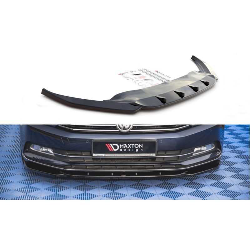 Maxton Front Splitter V.1 Volkswagen Passat B8 Gloss Black, MAXTON DESIGN