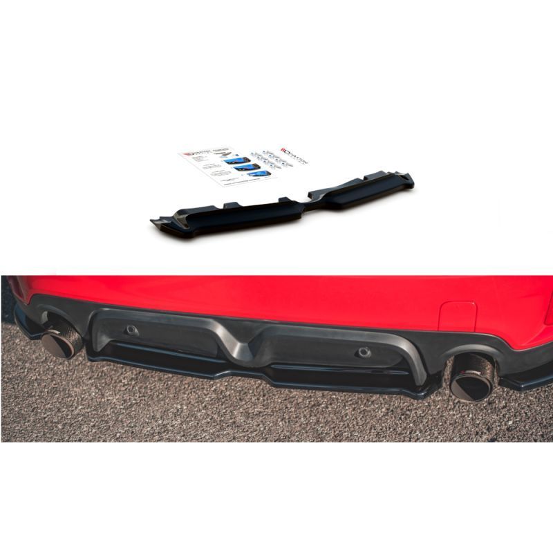 Maxton Central Rear Splitter Mini Countryman Mk2 F60 JCW Gloss Black, MAXTON DESIGN