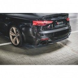 Maxton Central Rear Splitter Audi RS5 F5 Facelift Gloss Black, MAXTON DESIGN