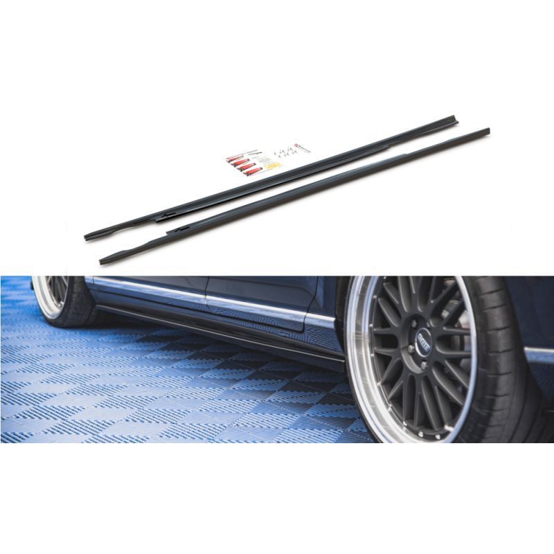 Maxton Side Skirts Diffusers Volkswagen Passat B8 Gloss Black, MAXTON DESIGN