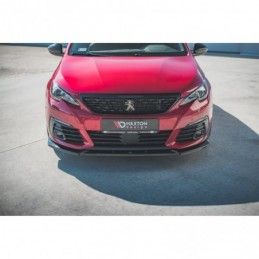 Maxton Front Splitter V.1 Peugeot 308 GT Mk2 Facelift Gloss Black, MAXTON DESIGN